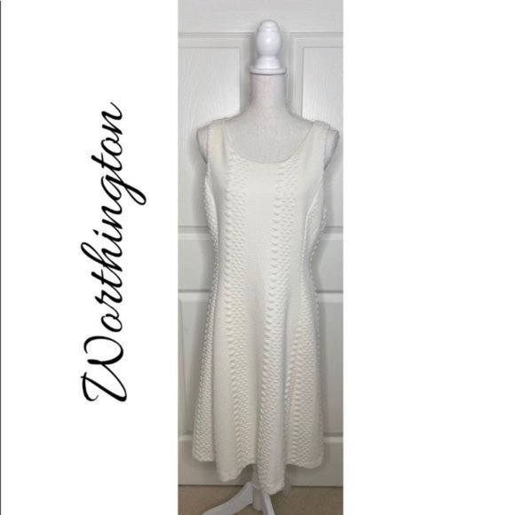 Worthington Princess Seamed A-Lined White … - Picture 1 of 3